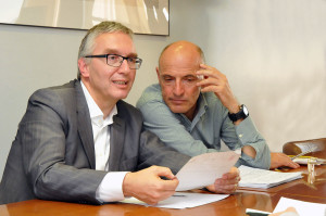 Il presidente Ceriscioli con il presidente commissione sanità Volpini