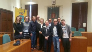 La delegazione gualdese in visita al municipio di Santa Maria a Monte