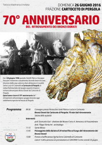 70° anniversario scoperta dei bronzi dorati di Pergola