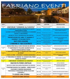 FABRIANO EVENTI dal 9 al 19 marzo 2017
